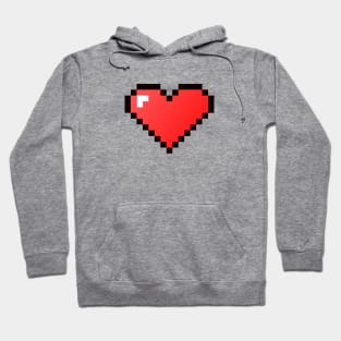 Pixelated 8-Bit Heart (v1) Hoodie